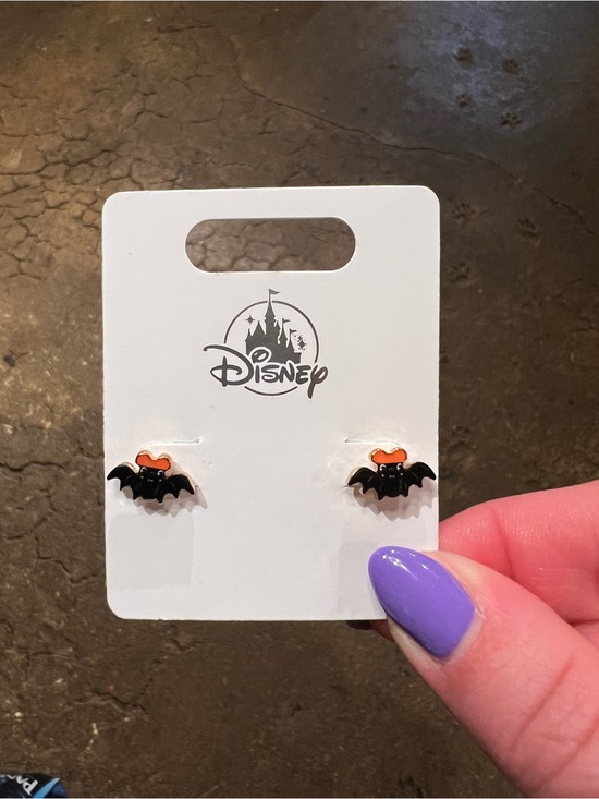 Disney Jewelry - Disney Parks Halloween Mickey Ears Bats Stud Earrings NEW